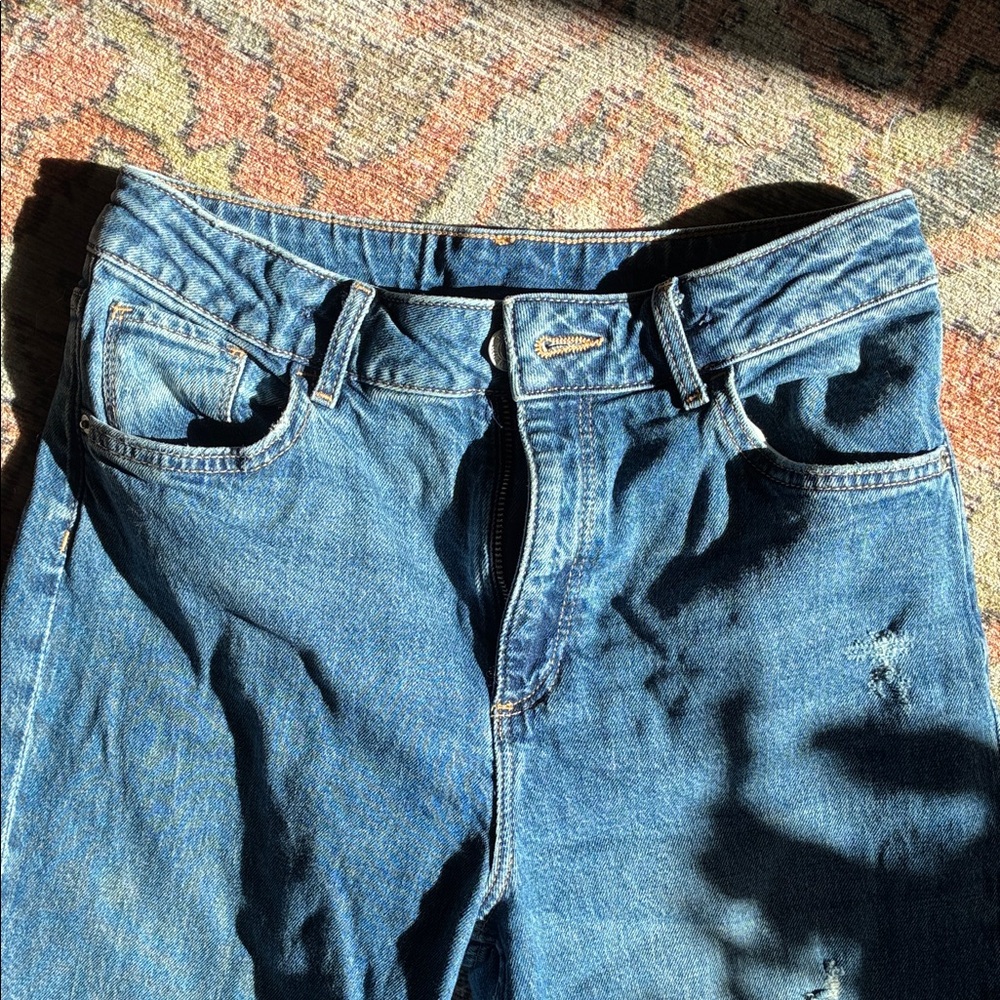 H&M Adjustable Baggy Blue Jeans - Picture 2 of 8